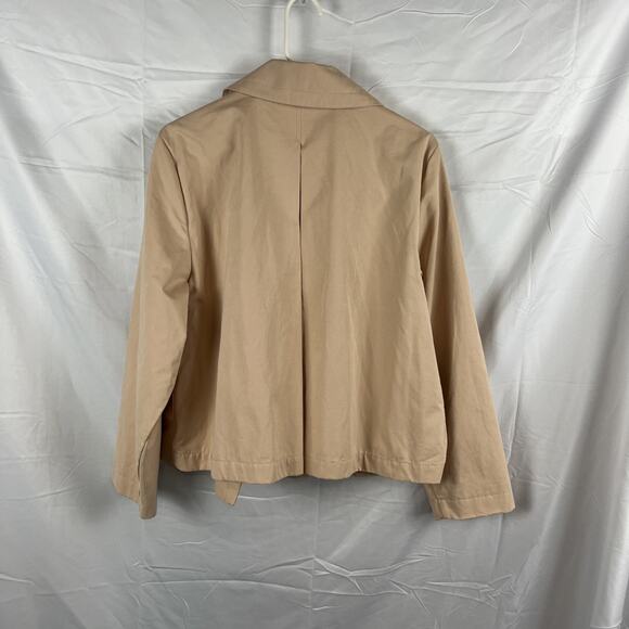 LC Lauren Conrad Double Breasted Short Trench Jacket Peach/blush Large - Picture 4 of 7